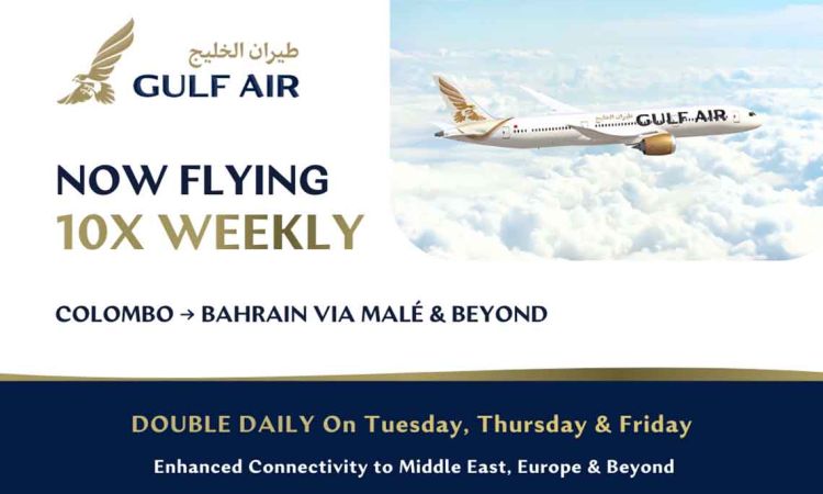 Gulf Air Increases Colombo Flights to 10 Weekly in Response to Strong Ramadan Travel Demand
